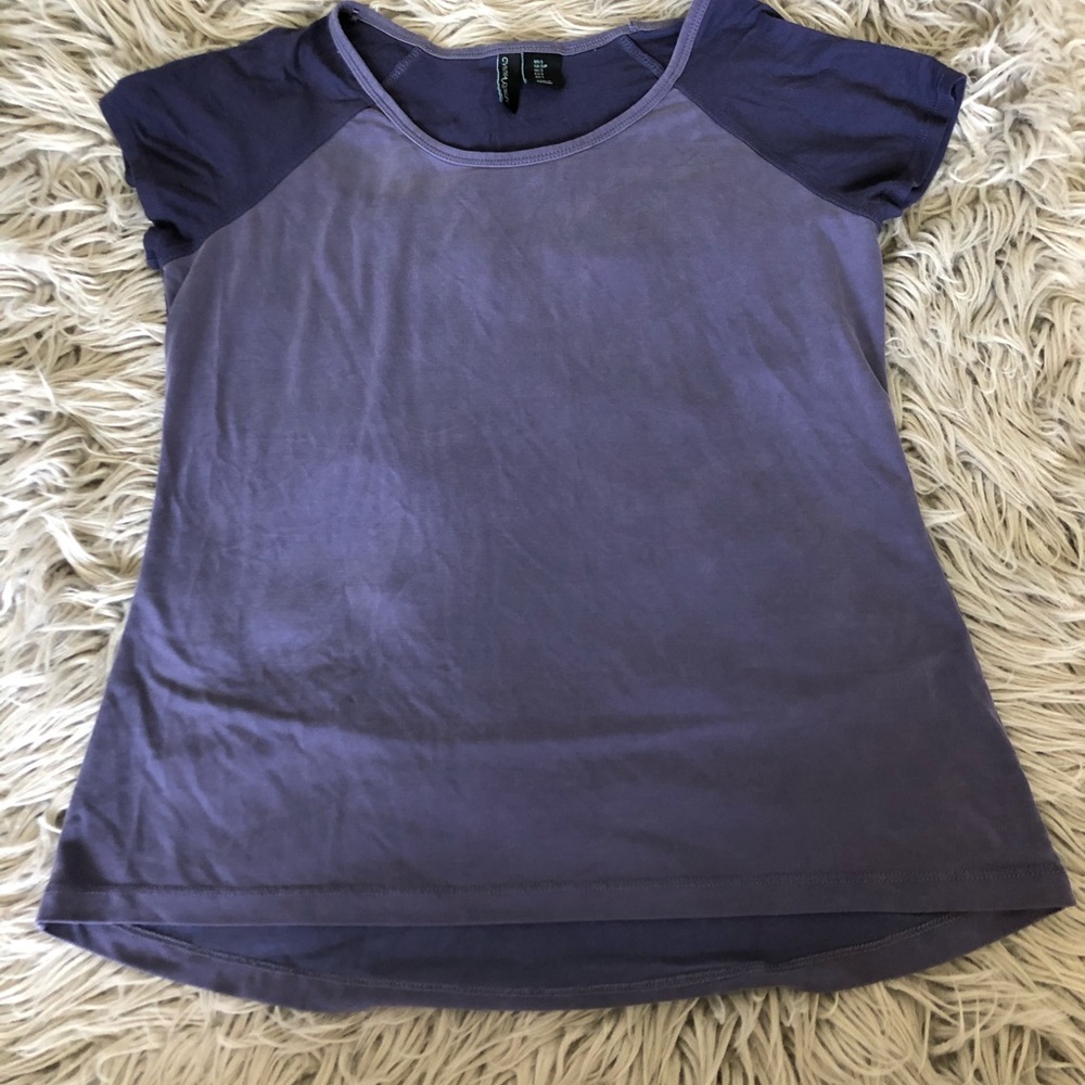 Purple Shirt with a Baseball Tee Effect!